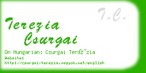 terezia csurgai business card